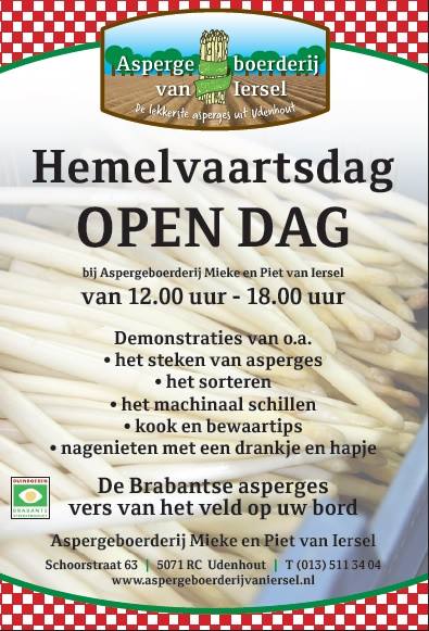 OPEN DAG 10 MEI HEMELVAARTSDAG komt u ook?